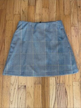 LIKE NEW! Aritzia Wilfred plaid grey mini skirt 0